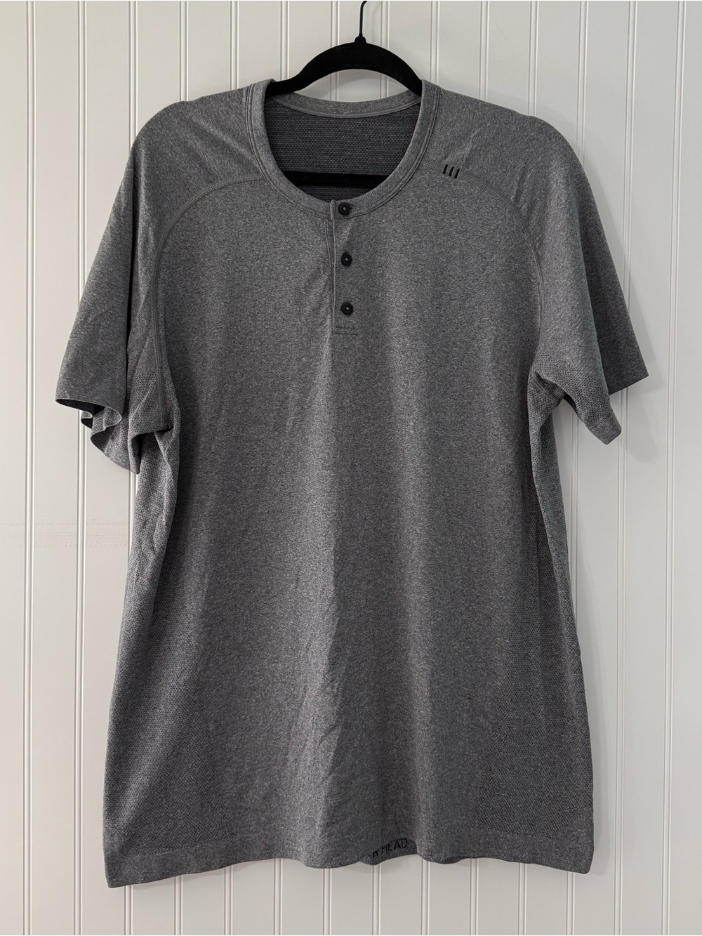 Lululemon Gray Metal Vent Tech Short Sleeve Tee Polo